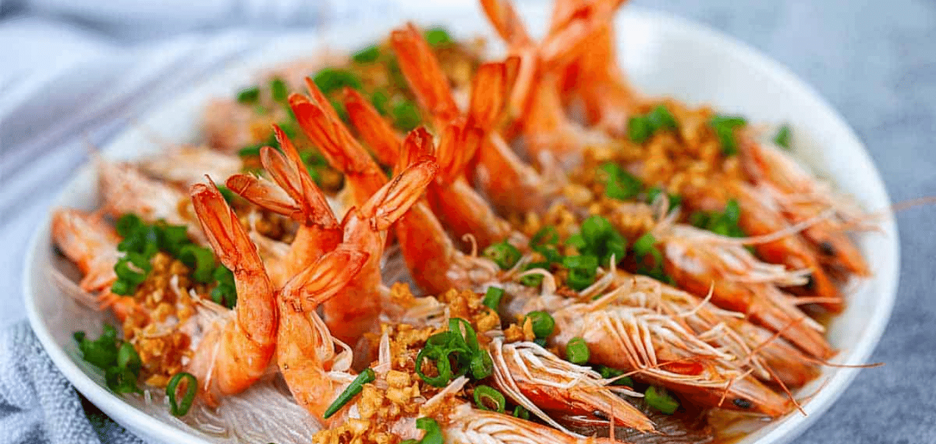 Shrimp with Vermicelli and Garlic